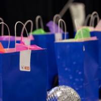 gift bags and disco ball